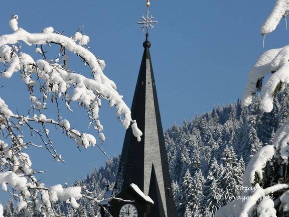 Les Gets clocher de l'église de la Nativité