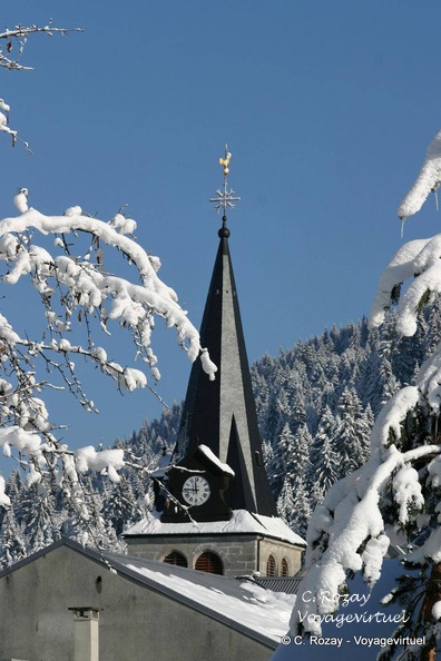 Clocher de l'église de la Nativité de Marie, Les Gets Avoriaz