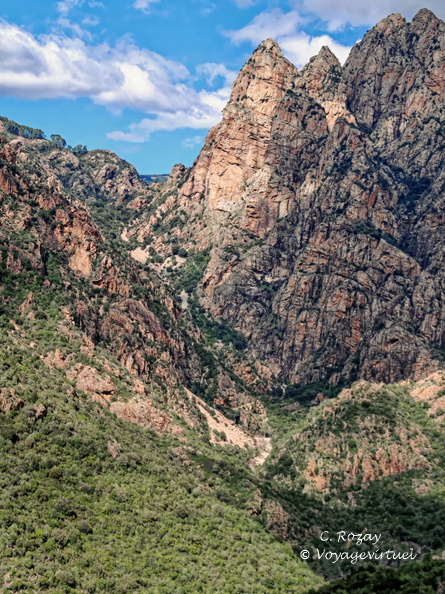 Les gorges de Spelunca entre Porto et Evisa Centre Corse