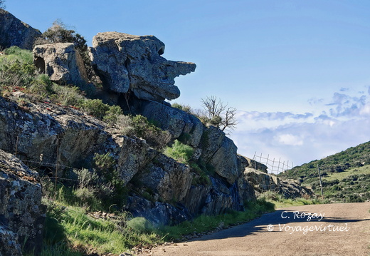 Sur la D81b Rocher tete au nez pointu 166