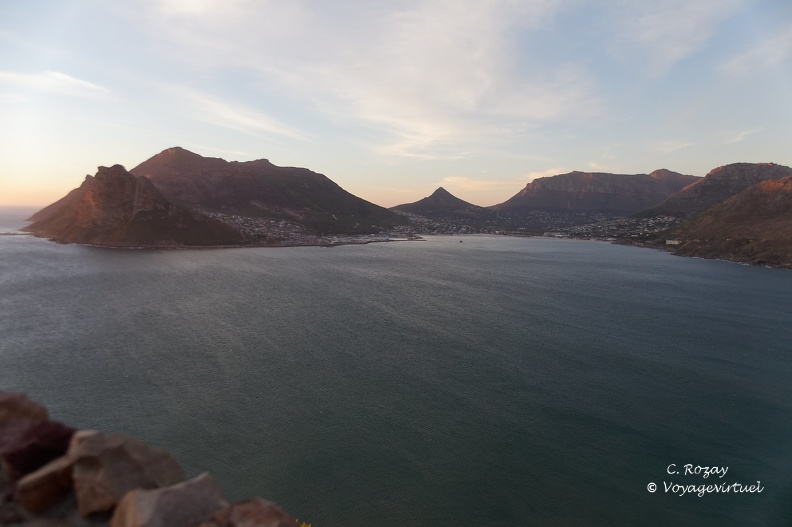 Panorama sur Hout Bay depuis le Chapman's Peak View Point. Autour De Cape Town