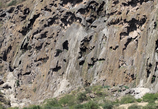 Oman falaise Tavertine Curtain wadi darbat salalah