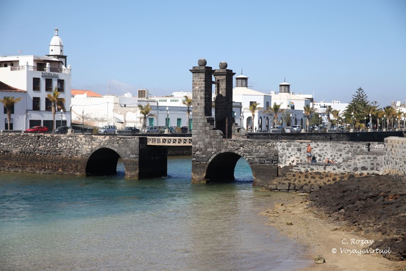 Le vieux pont de la Calle Punta de la Lagarta, Arrecife. Canaries Lanzarote