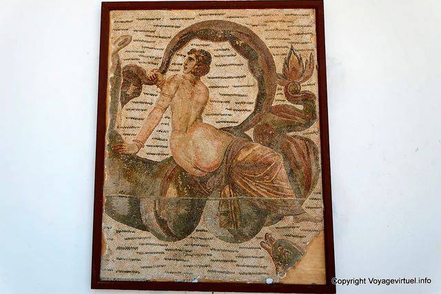 Musée national de Carthage, mosaïque aux dauphins - Tunisie