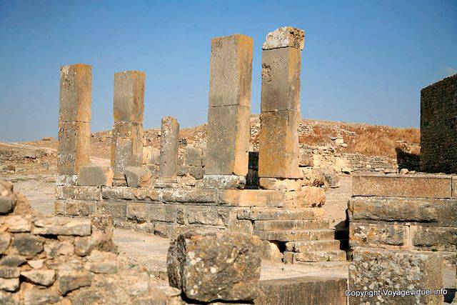 Dougga, le Temple de la Piété Auguste - Tunisie