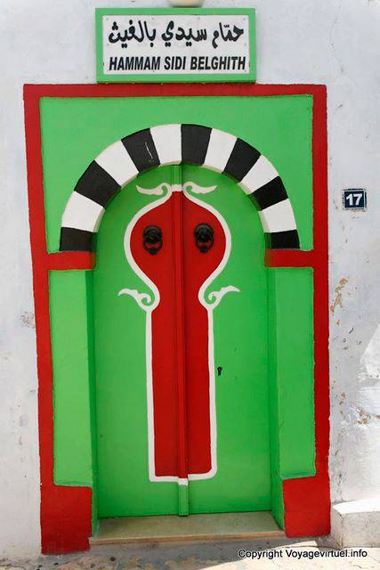 Hammamet, porte du Hamman Sidi Belghith - Tunisie