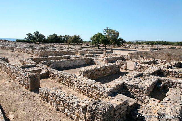Kerkouane, vue sur l'antique cité punique - Tunisie