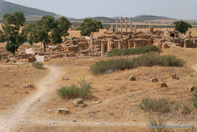 Thuburbo Majus, vue du Forum et Capitole - Tunisie