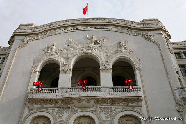 Façade du Théâtre municipal, Tunis - Tunisie