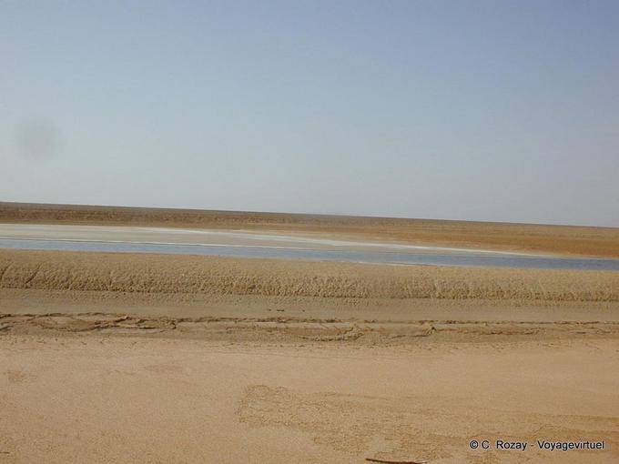Chott El Jerid, sable et sel - Tunisie