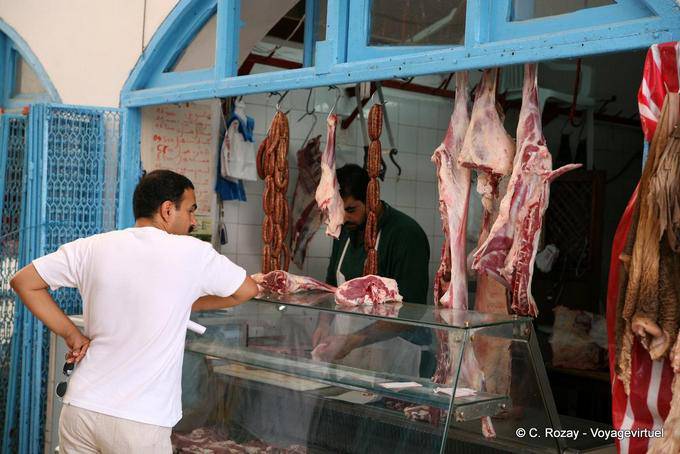 Viande hallal, Houmt Souk - Tunisie