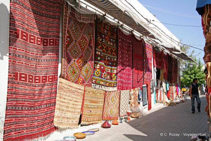 Exposition de tapis Houmt Souk, Djerba - Tunisie