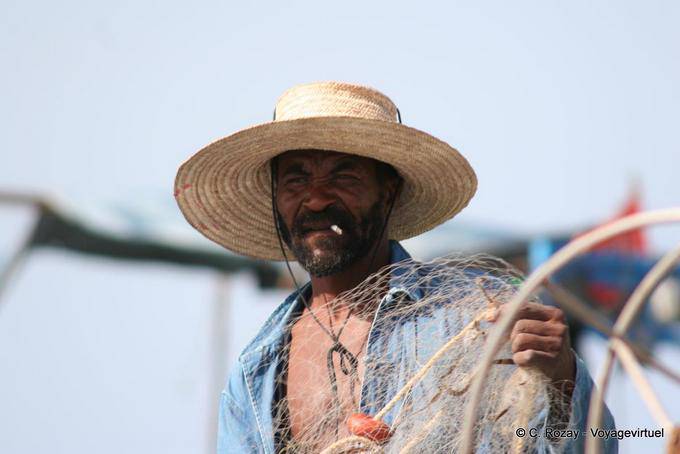 Visage de pêcheur, Seguia, Djerba - Tunisie