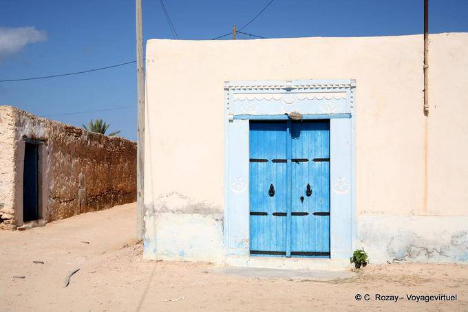 Porte de maison de pêcheur, El Abassia, Iles Kerkennah - Tunisie