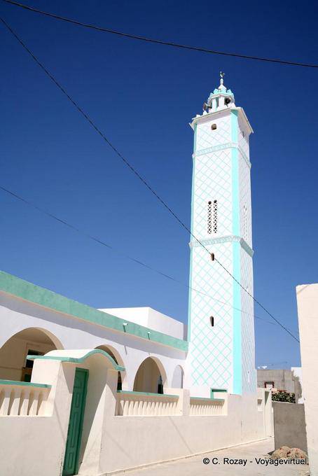 El Attaya, le grand minaret de la mosquée, Kerkennah - Tunisie