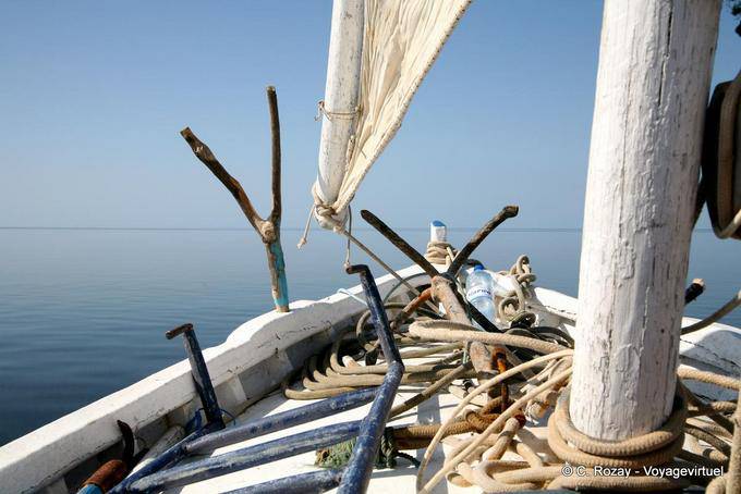 Avant d'une felouque, Ouled Kacem, Kerkennah - Tunisie