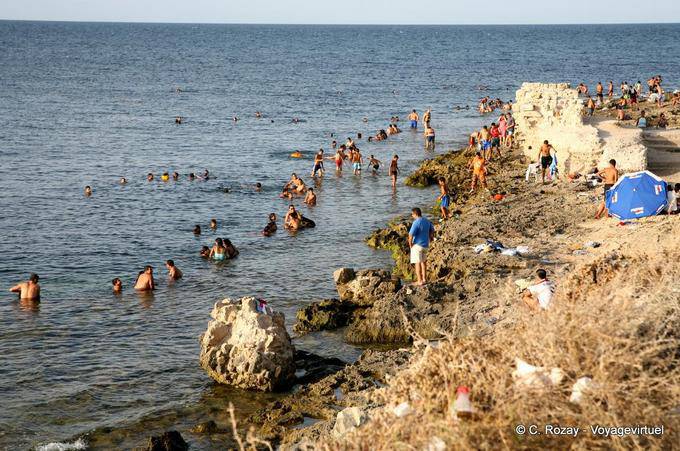 Baignade pointe nord du cap Africa, Mahdia - Tunisie