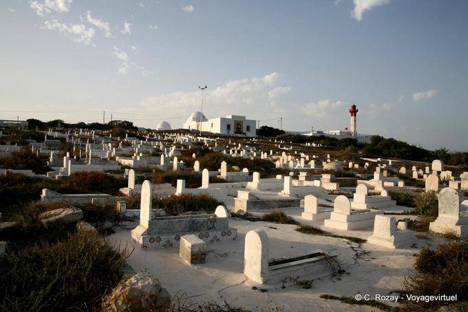Jeux d'ombre et de lumière sur le cimetière, Mahdia Cap Africa - Tunisie