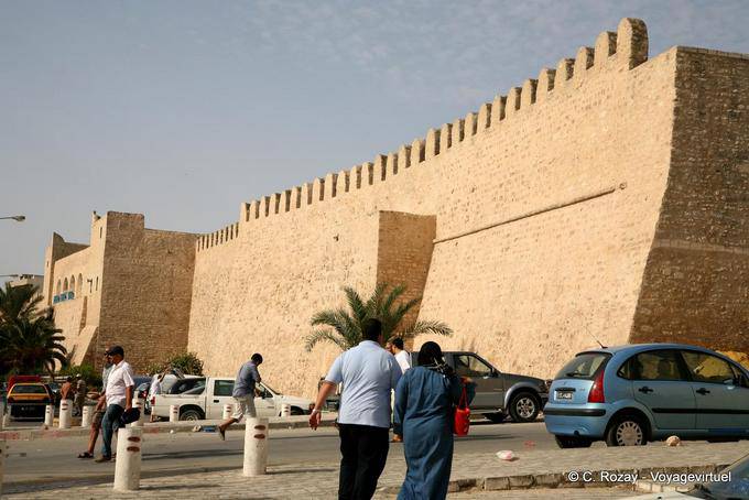 Mur crénelé de la muraille, Sousse - Tunisie