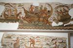 Les voyages d'Ulysse, fresque en mosaïques, Musée national du Bardo, Tunisie.