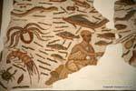 Musée national du Bardo, mosaïque du pêcheur, Tunisie.