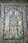 Musée national du Bardo, mur en azulejos arabisants, Tunisie.