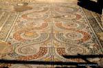 Dougga, pavement de mosaïque de la Maison de Venus, Tunisie.