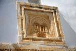 Hammamet, sculpture sur le dessus d'une porte, détail, Tunisie.