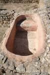 Kerkouane, salle de bain punique avec une baignoire, Tunisie.