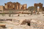 Sbeïtla, panorama sur le Capitole, Tunisie.