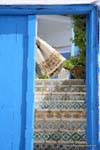 Sidi Bou Said, escaliers aux azulejos, Tunisie.