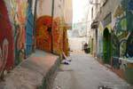 Tunis, tags dans une impasse, Tunisie.