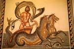 Mosaïques reprséentant Poséidon, Guellala muséum, Tunisie.