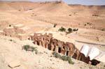 Petites habitations ou ghiren, Douiret, Tunisie.