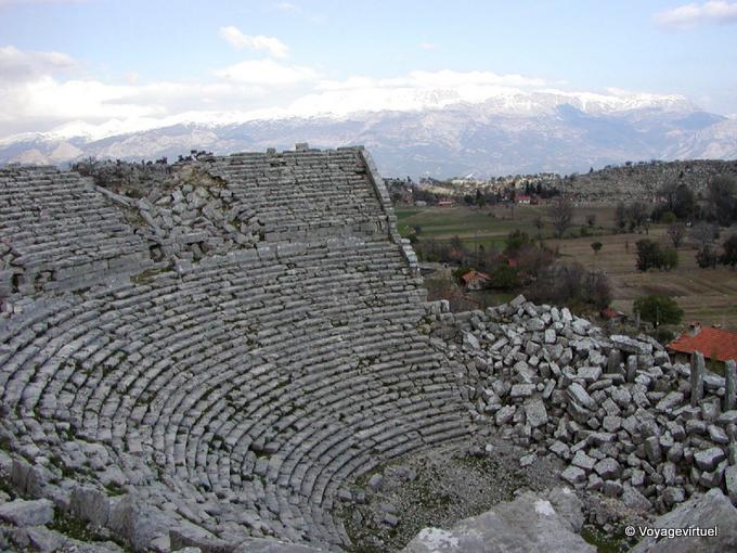 Théâtre de Selge, IIe siècle, 8 700 places - Turquie