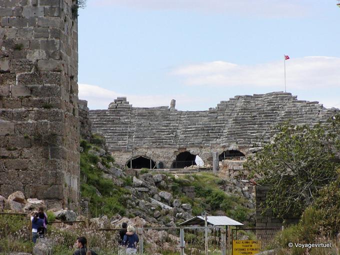 Théâtre de Sidé, vue partielle - Turquie
