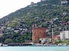 Kızıl Kule (Tour Rouge) et remparts, Alanya, Turquie.