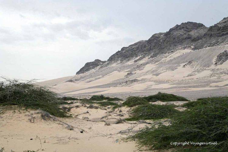 Sable gris et roche noir volcanique entre Bir Ali et Mukalla
Mots-clés: sable
