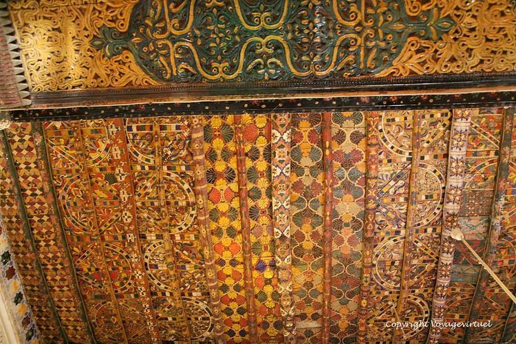 Gros-plan sur les ornements peints du plafond du mafraj
Mots-clés: Zebid Zabid palais mafraj